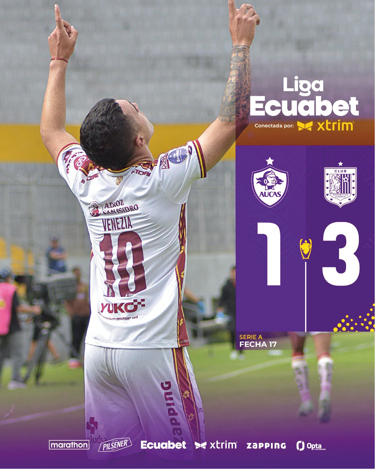 Aucas 1 - 3 Dep Cuenca