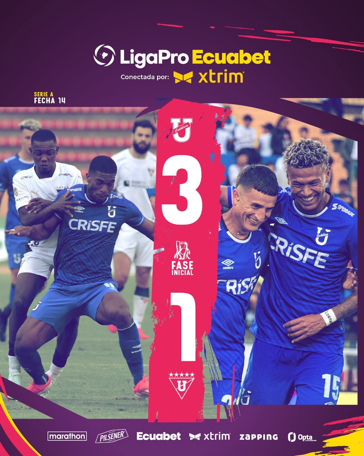 U. Católica 3-1 Liga de Quito