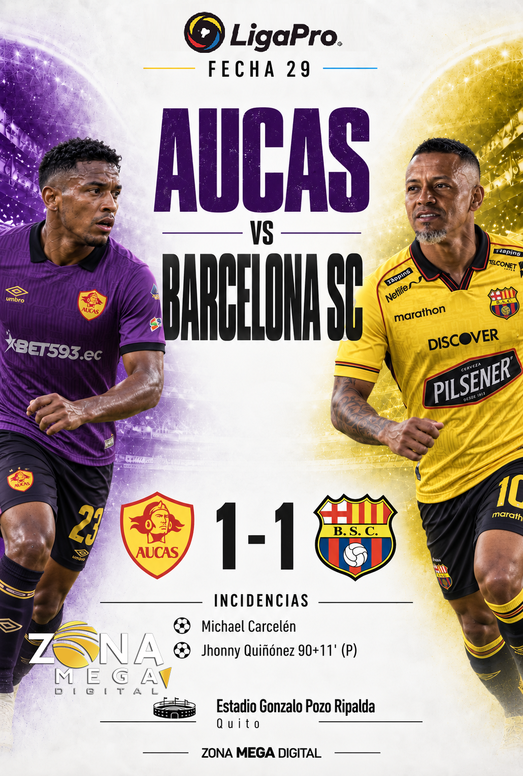 Aucas 1 - 1 Barcelona