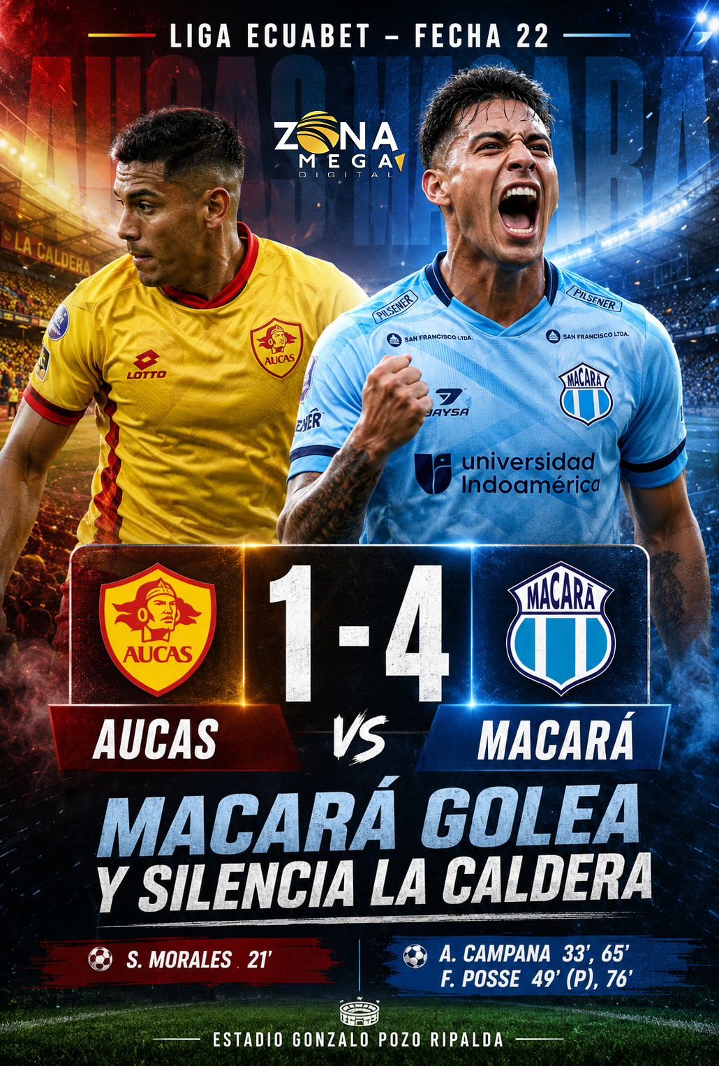 Aucas 1 - 4 Macará