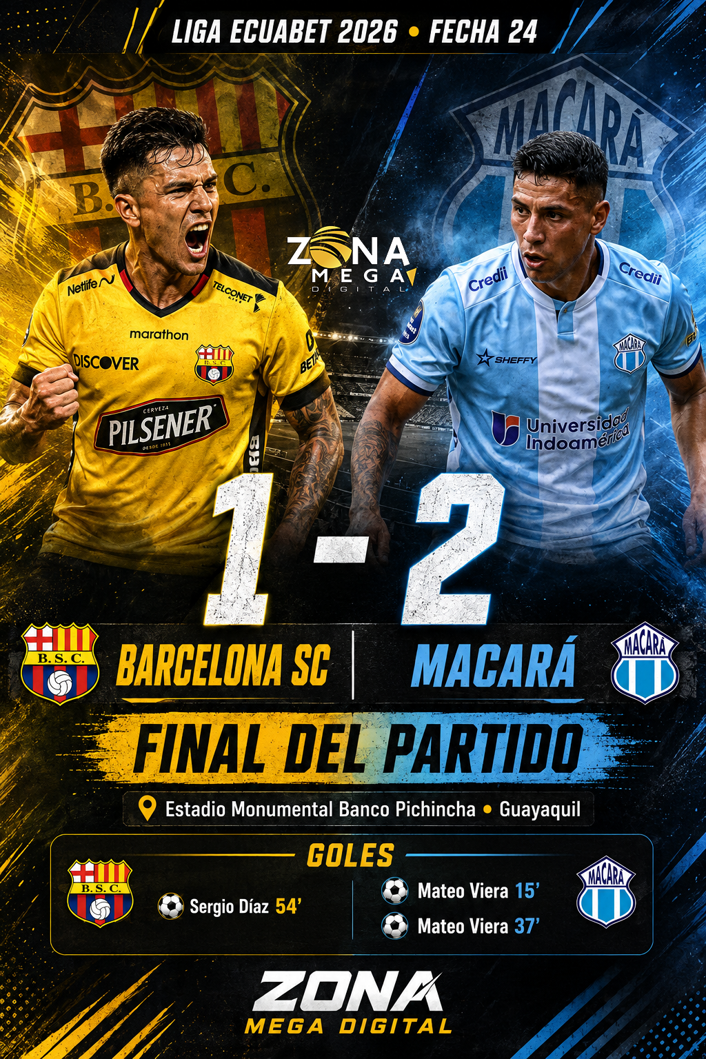 Barcelona 1 - 2 Macará