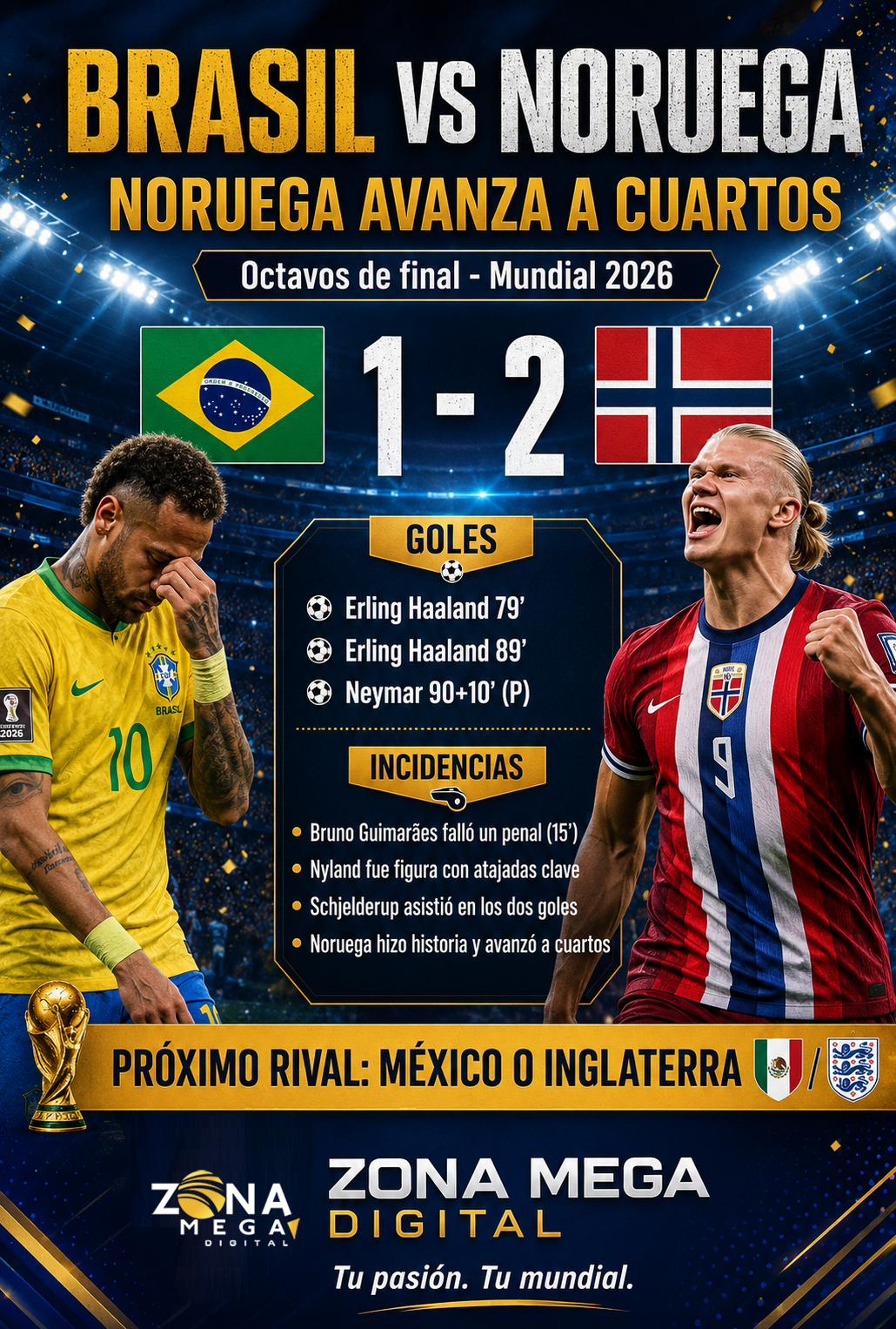 Brasil 1 - 2 Noruega