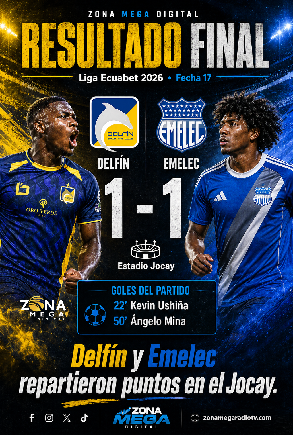 Delfín 1 - 1 Emelec