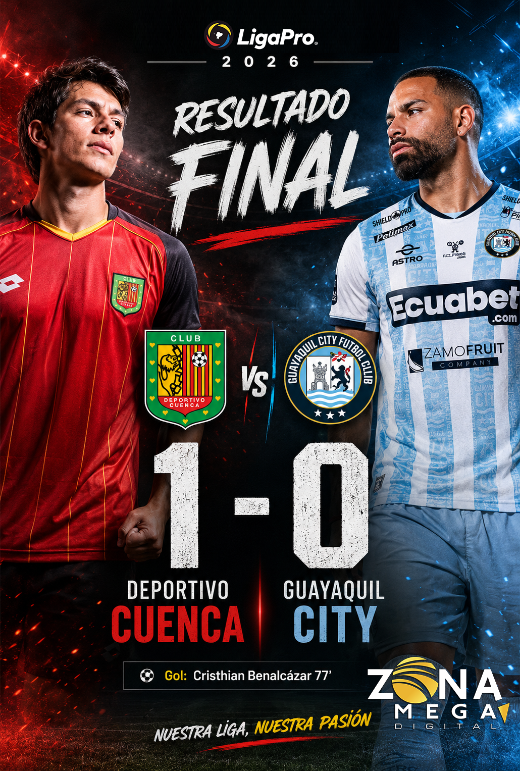 Dep. Cuenca 1 - 0 Guayaquil City