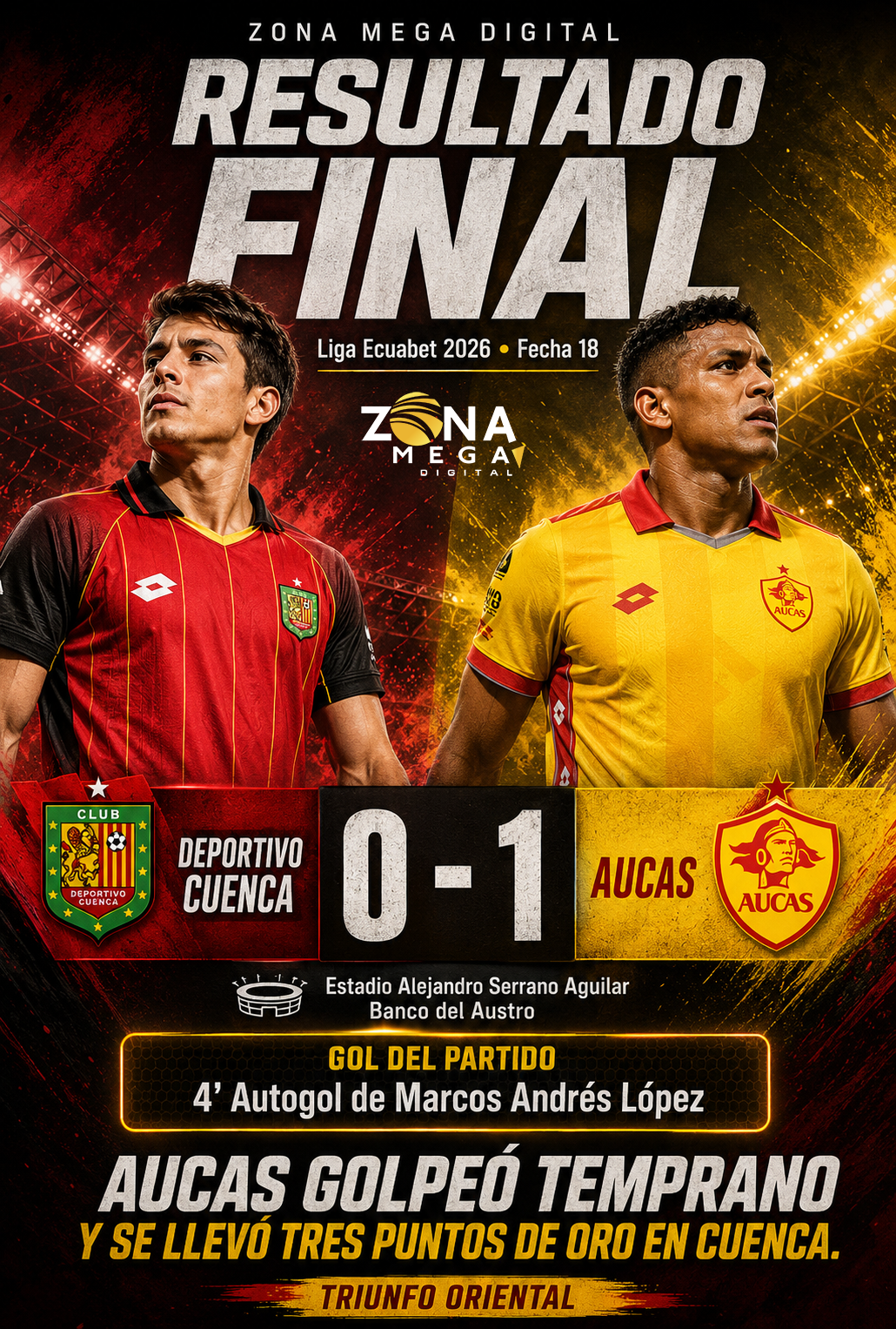 Dep. Cuenca 0 - 1 Aucas