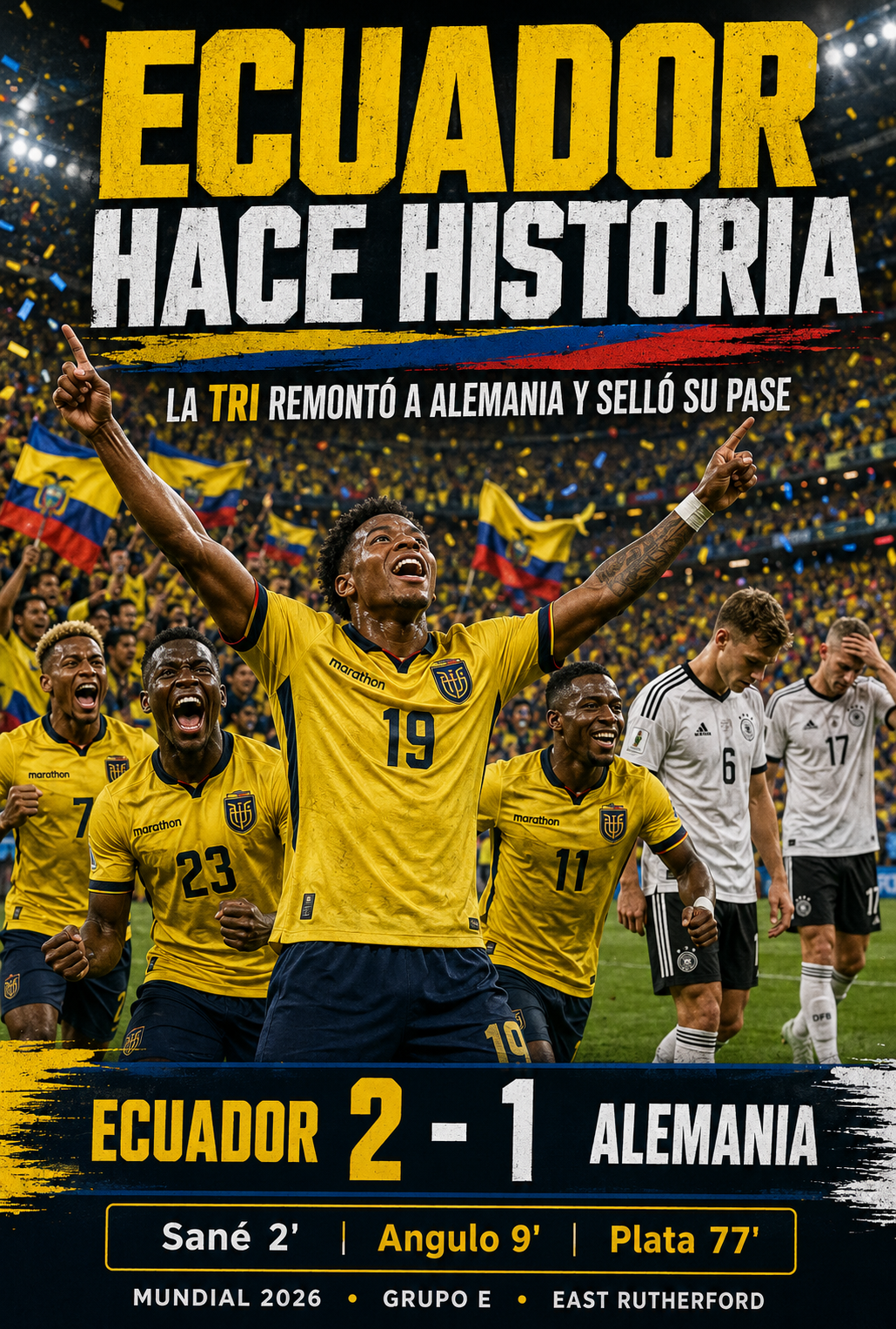 Ecuador 2 - 1 Alemania