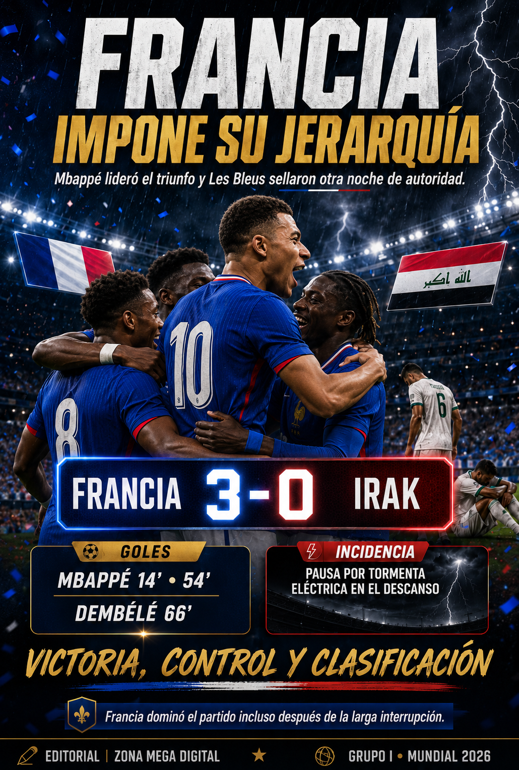Francia 3 - 0 Irak