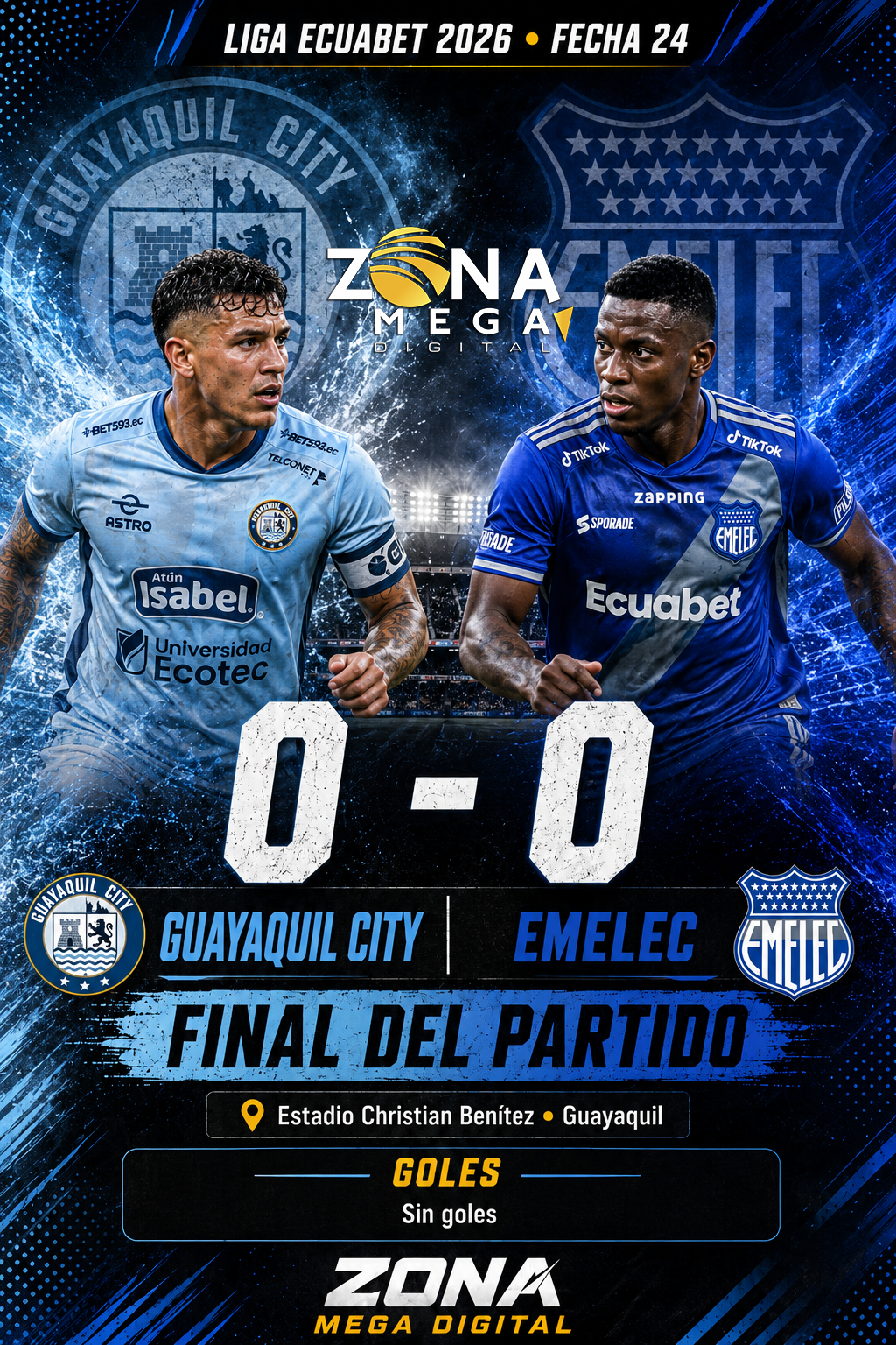 Guayaquil City 0 - 0 Emelec