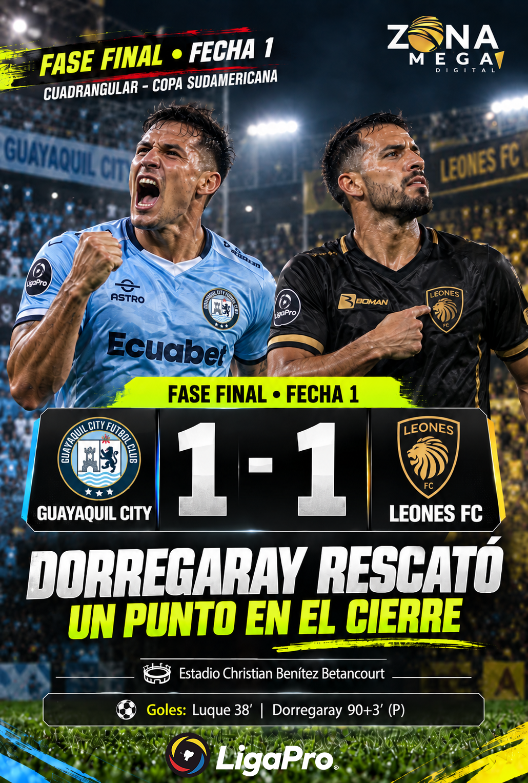 Guayaquil City 1 - 1 Leones