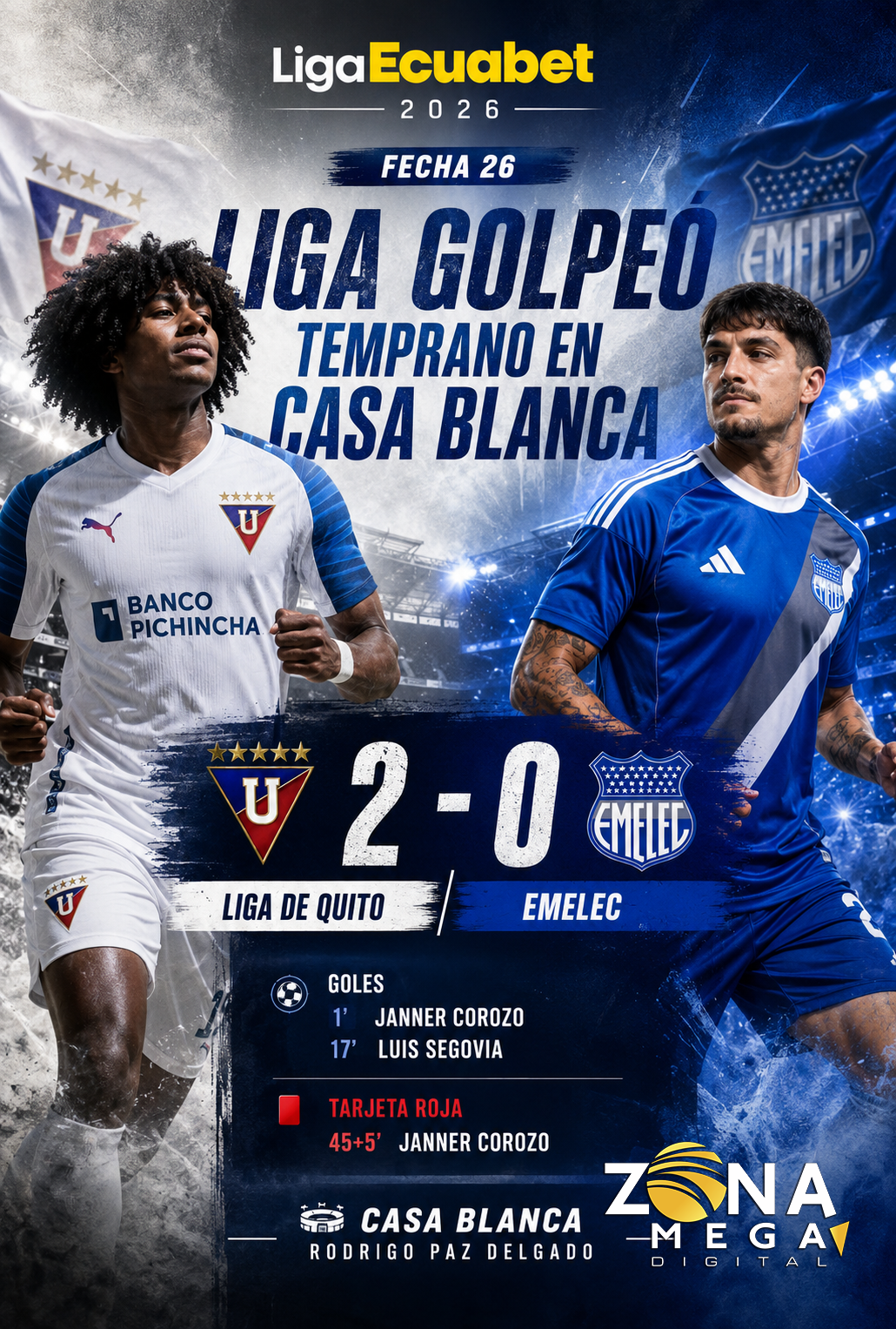 Liga de Quito 2 - 0 Emelec