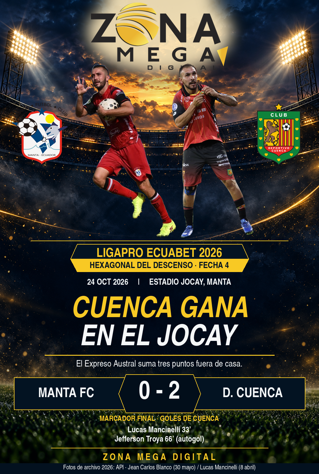 Manta 0-2 Dep. Cuenca