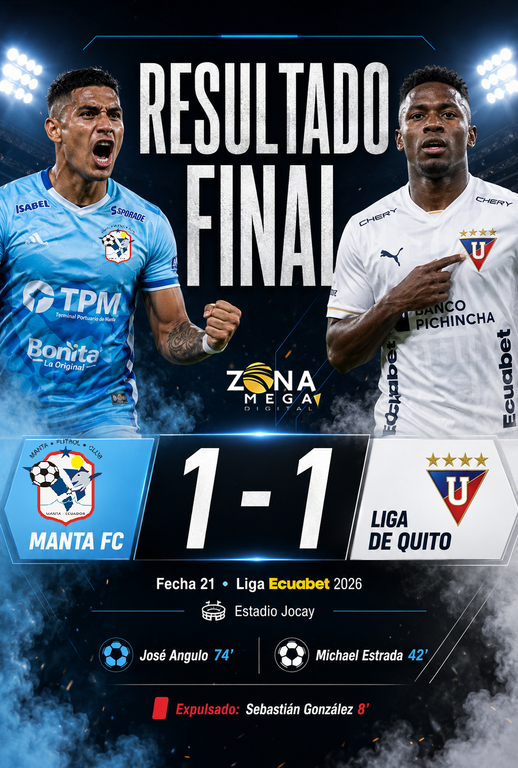 Manta 1 - 1 Liga de Quito