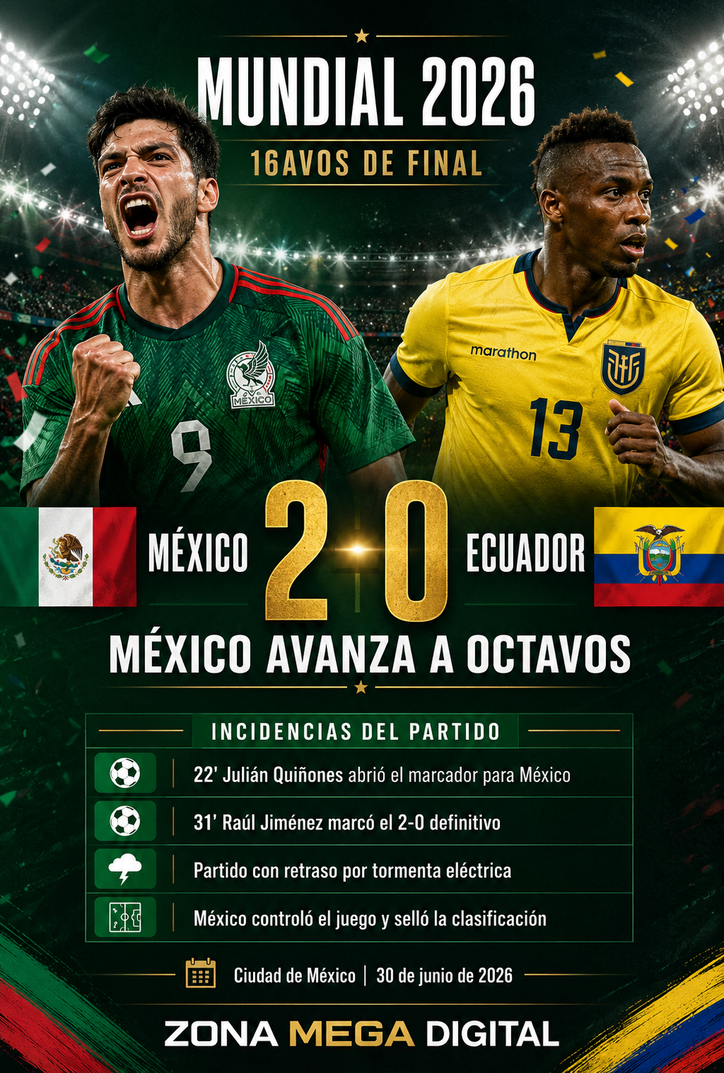 Mexico 2 - 0 Ecuador