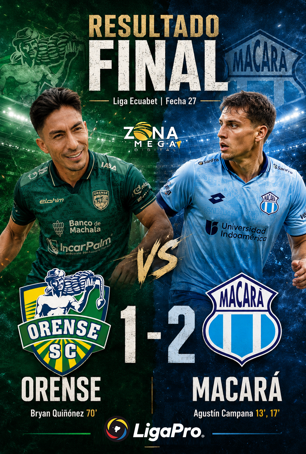 Orense 1 - 2 Macará