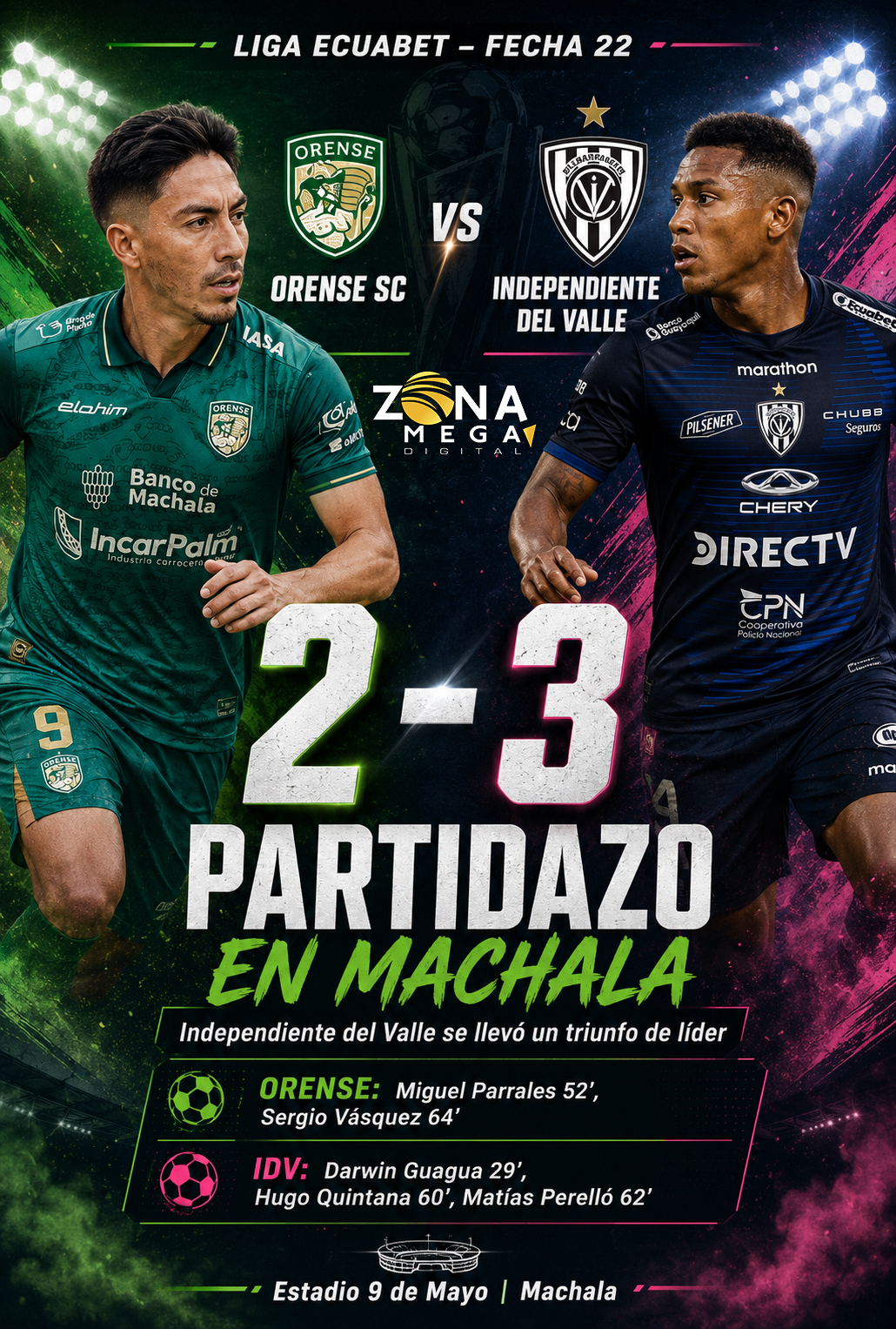 Orense 2 - 3 Independiente