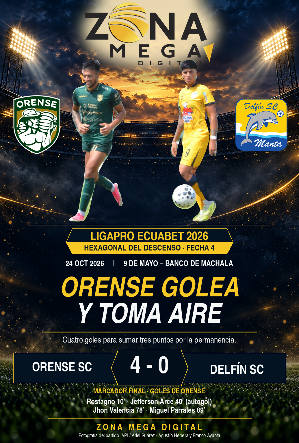 Orense 4-0 Delfín