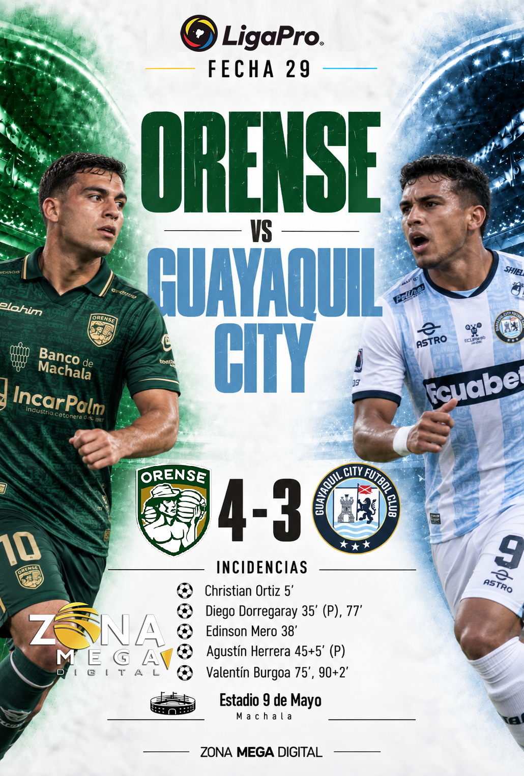 Orense 4 - 3 Guayaquil City