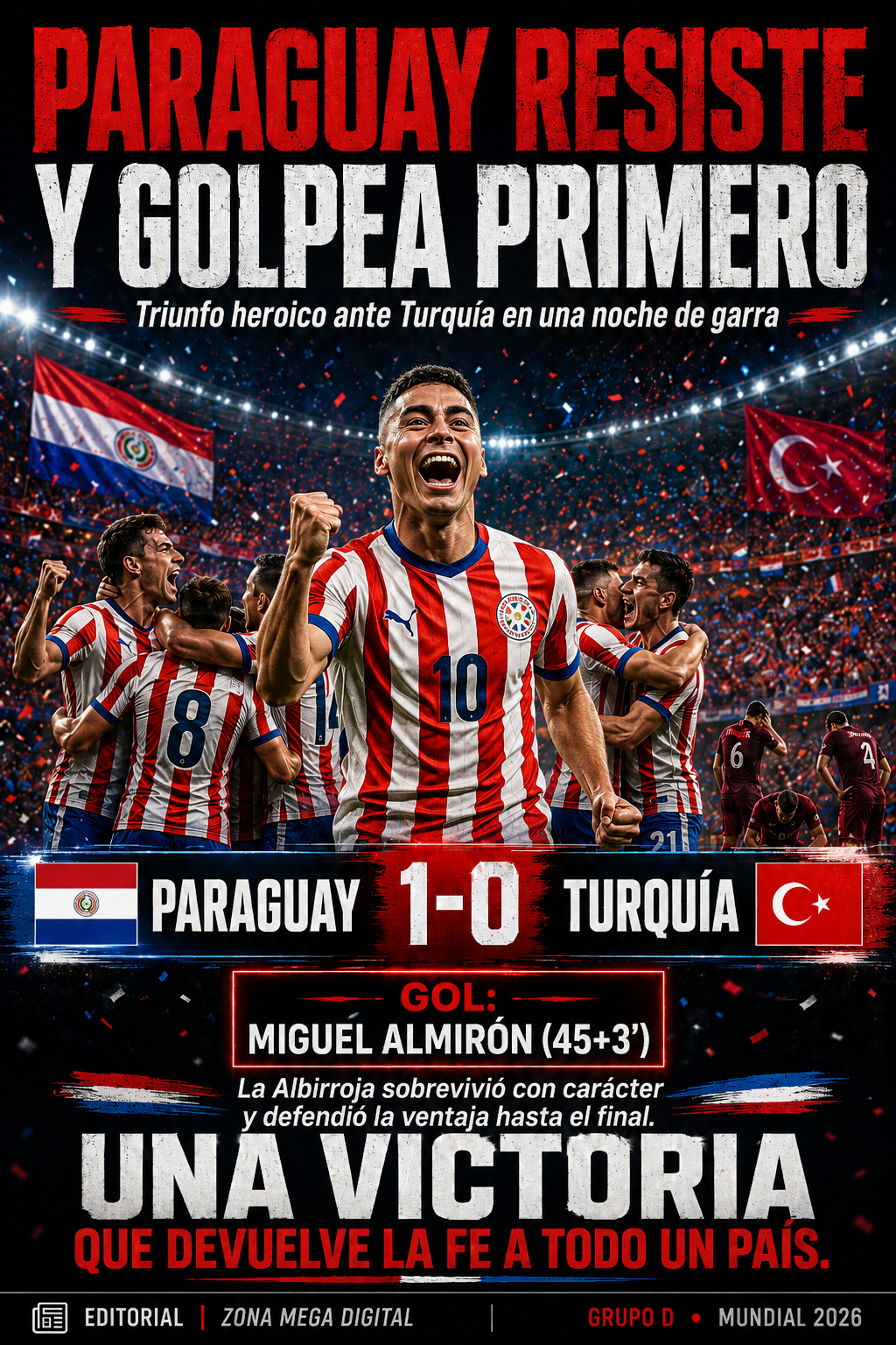 Paraguay 1 - 0 Turquía