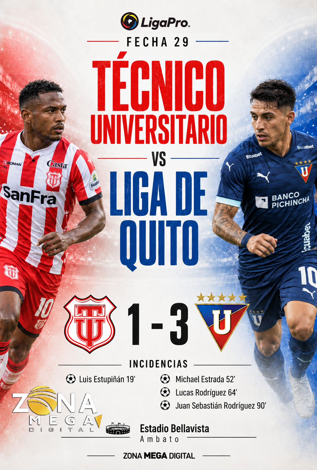 Tco Universitario 1-3 Liga de Quito