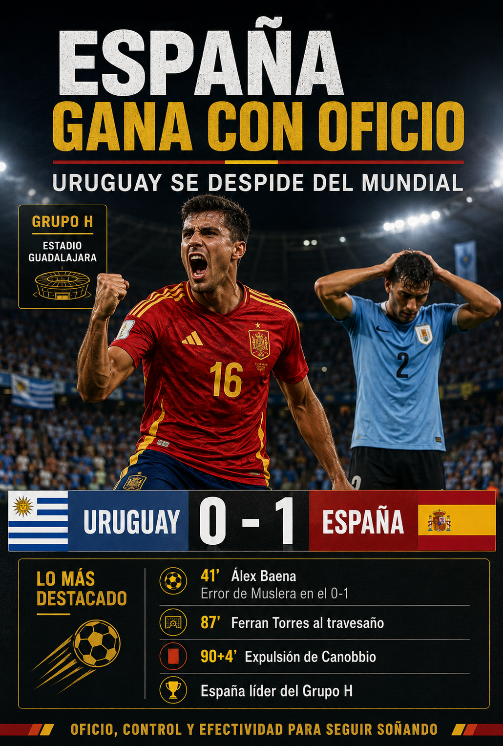 Uruguay 0 - 1 España